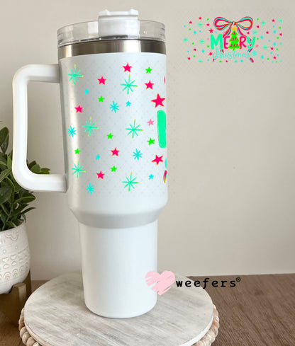 Merry Christmas UV DTF Christmas Cup Wrap - Weefers Exclusive 40oz Tumbler Wrap Weefers