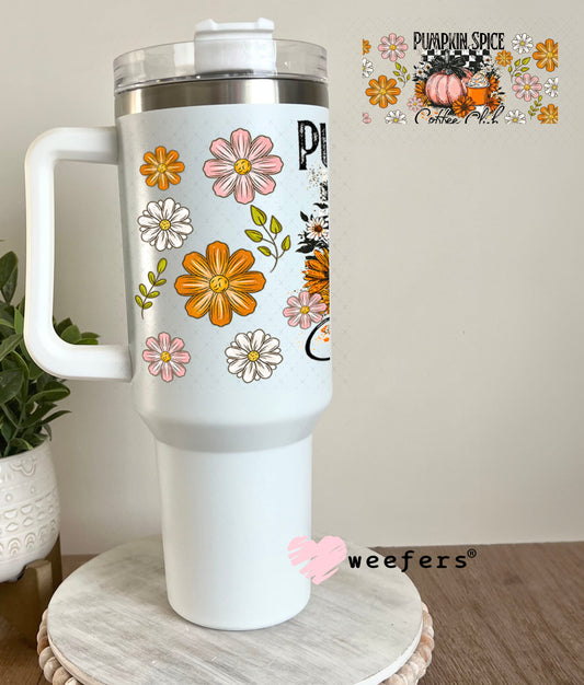 Pumpkin Spice Coffee Club UV DTF Christmas Cup Wrap - Weefers Exclusive 40oz Tumbler Wrap Weefers