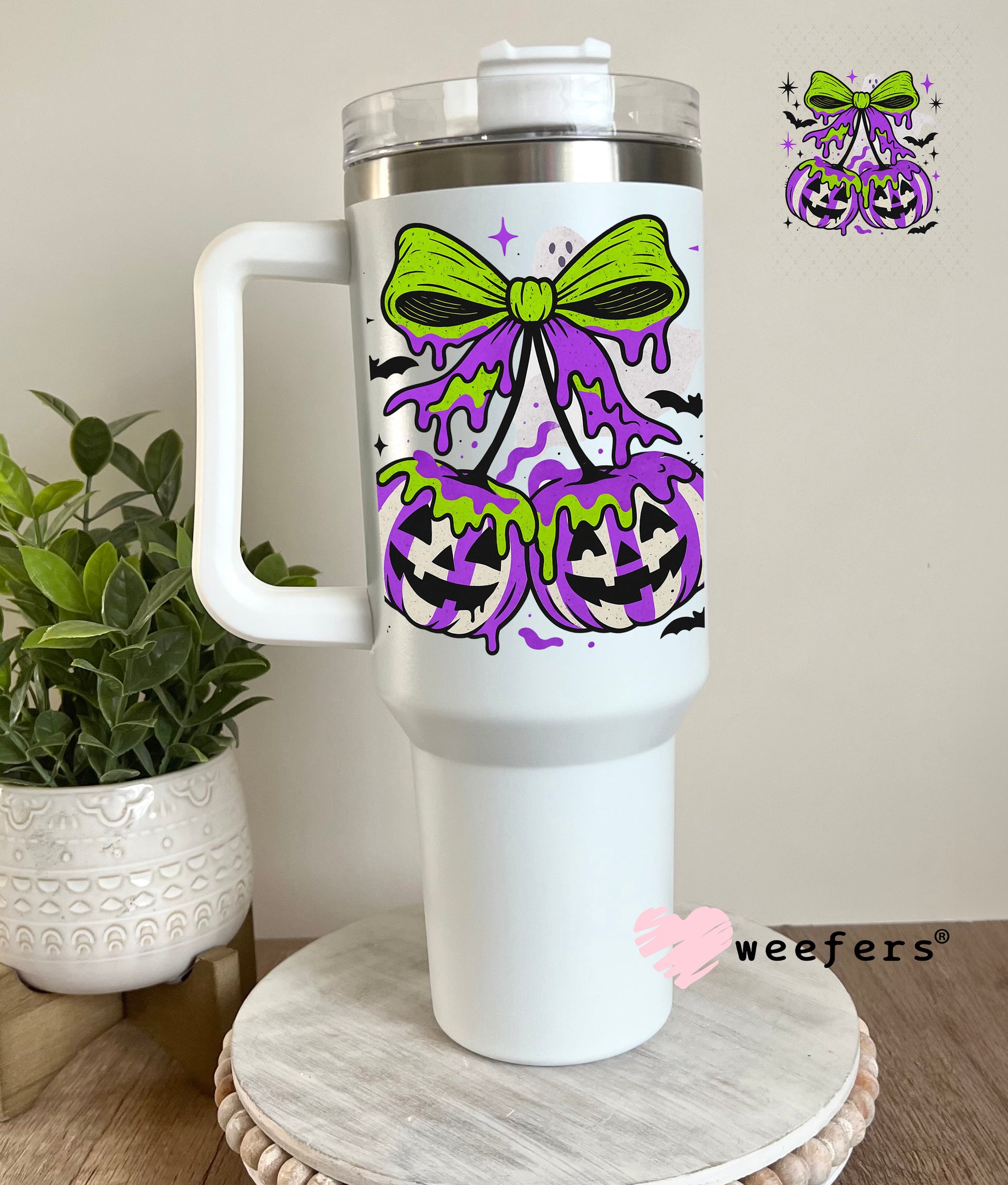 Juice Cherry Bow UV DTF Decal 40oz Tumbler Decal Weefers