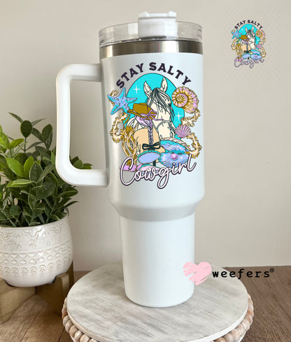 Stay Salty UV DTF Decal 40oz Tumbler Decal Weefers