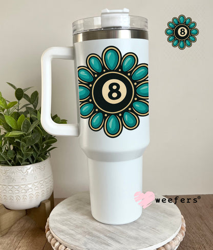 Eightball Concha UV DTF Decal 40oz Tumbler Cup Wrap Weefers