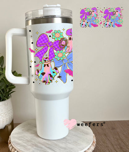 Cowboy Ghost Purple and Violet UV DTF Cup Wrap - Weefers Exclusive 40oz Tumbler Wrap Weefers