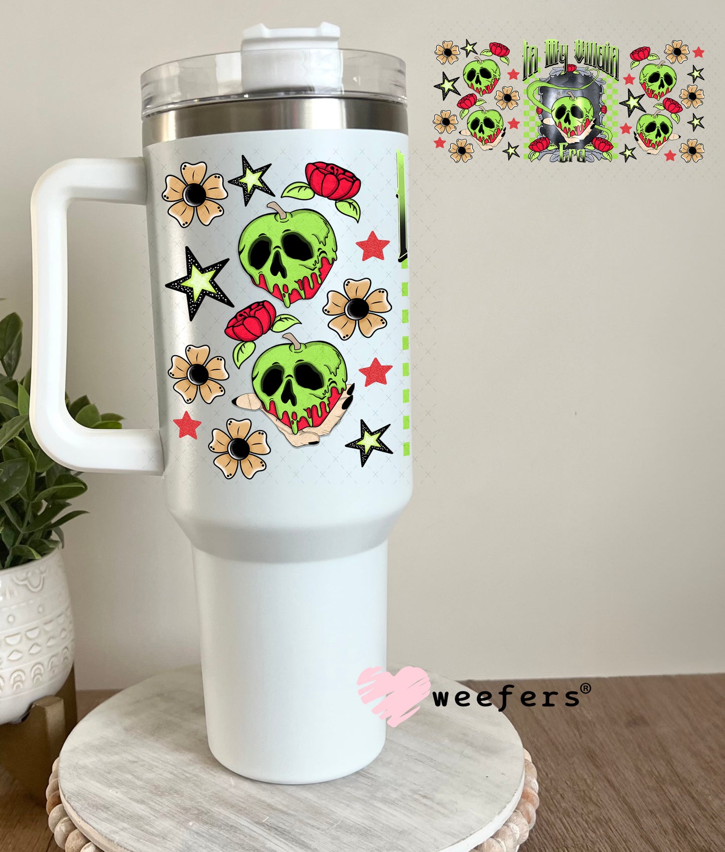 In My Villain Era Poison Apple UV DTF Cup Wrap - Weefers Exclusive 40oz Tumbler Cup Wrap Weefers