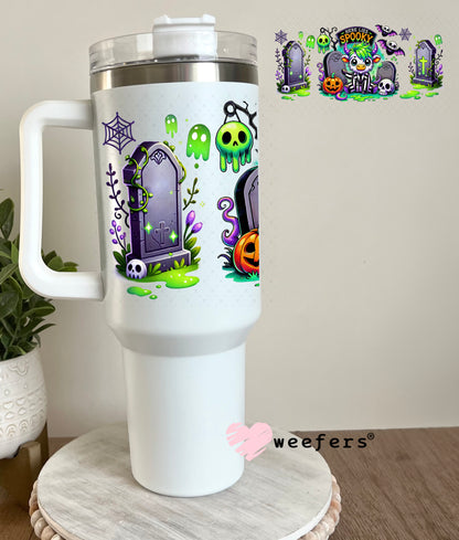 Here Lies Spooky UV DTF Cup Wrap 40oz Tumbler Cup Wrap Weefers