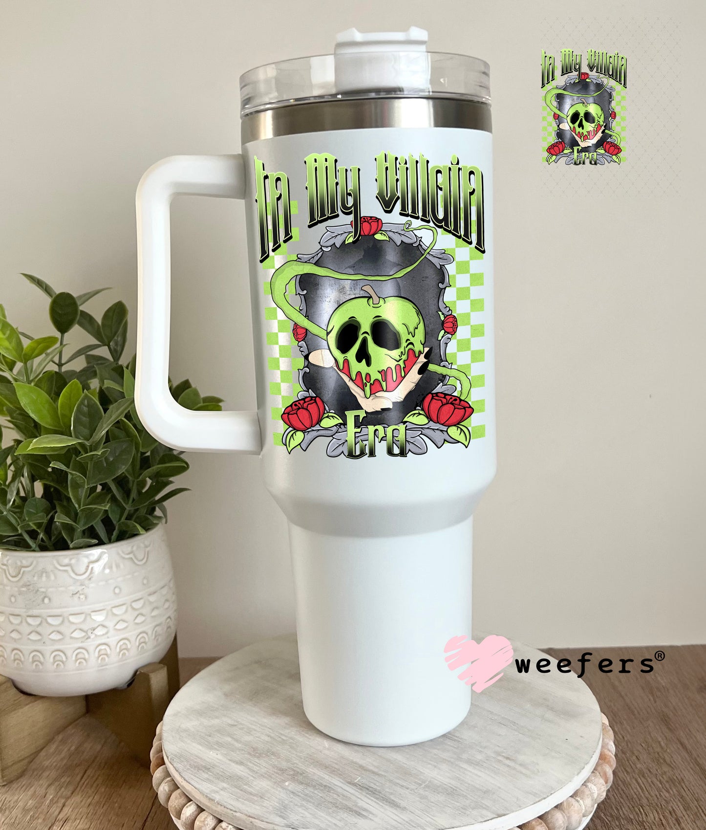 In My Villain Era On UV DTF Decal 40oz Tumbler Cup Wrap Weefers
