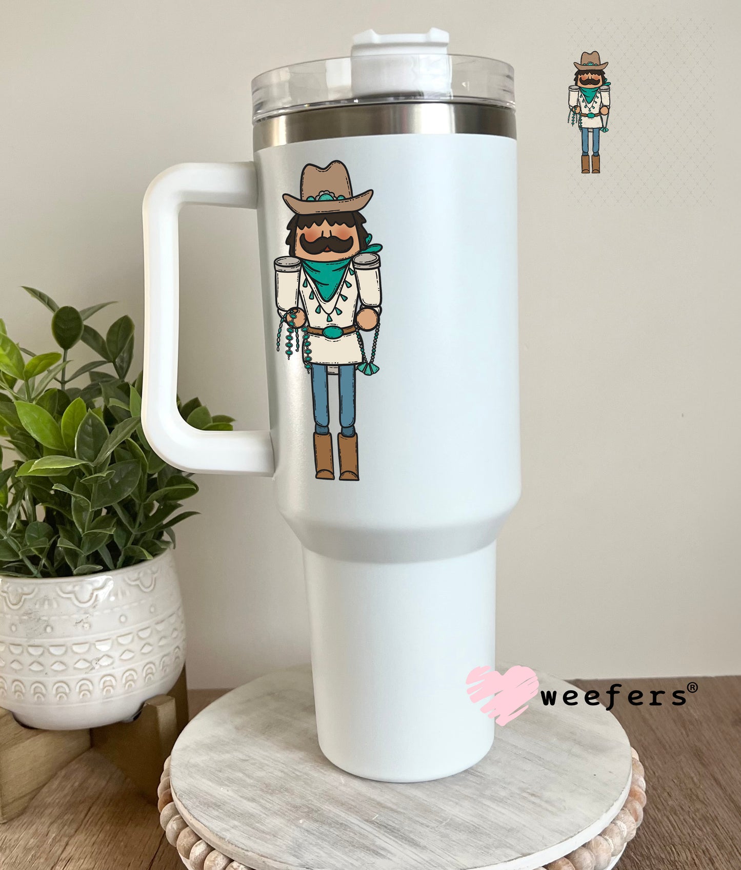 Western Nutcracker UV DTF Decal 40oz Tumbler Decal Weefers