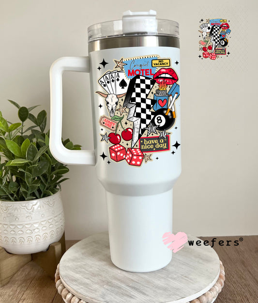 Retro Western Quotes UV DTF Decal 40oz Tumbler Decal Weefers