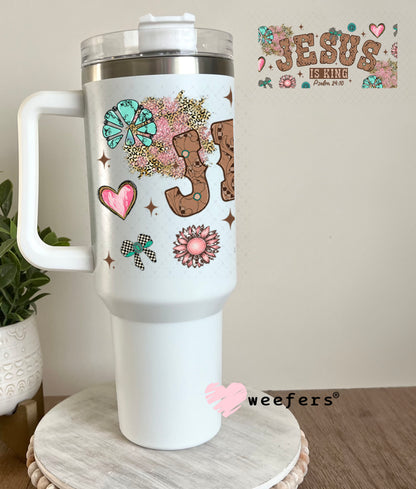Jesus is King Psalm 24:10 UV DTF Cup Wrap - Weefers Exclusive 40oz Tumbler Wrap Weefers