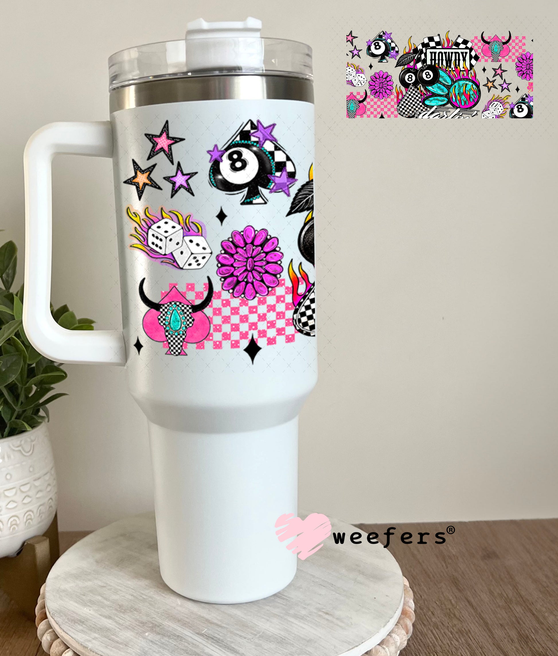 Howdy Darlin UV DTF Cup Wrap - Weefers® Exclusive 40oz Tumbler Wrap Weefers