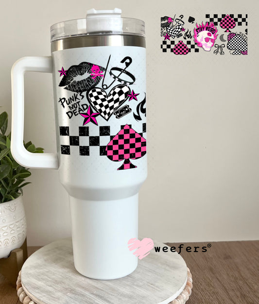 Punk is Not Dead Stay Weird UV DTF Cup Wrap - Weefers® Exclusive 40oz Tumbler Wrap Weefers