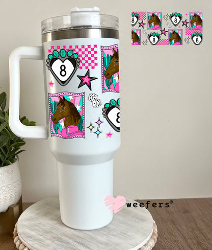 Pink Pony UV DTF Cup Wrap - Weefers Exclusive 40oz Tumbler Wrap Weefers