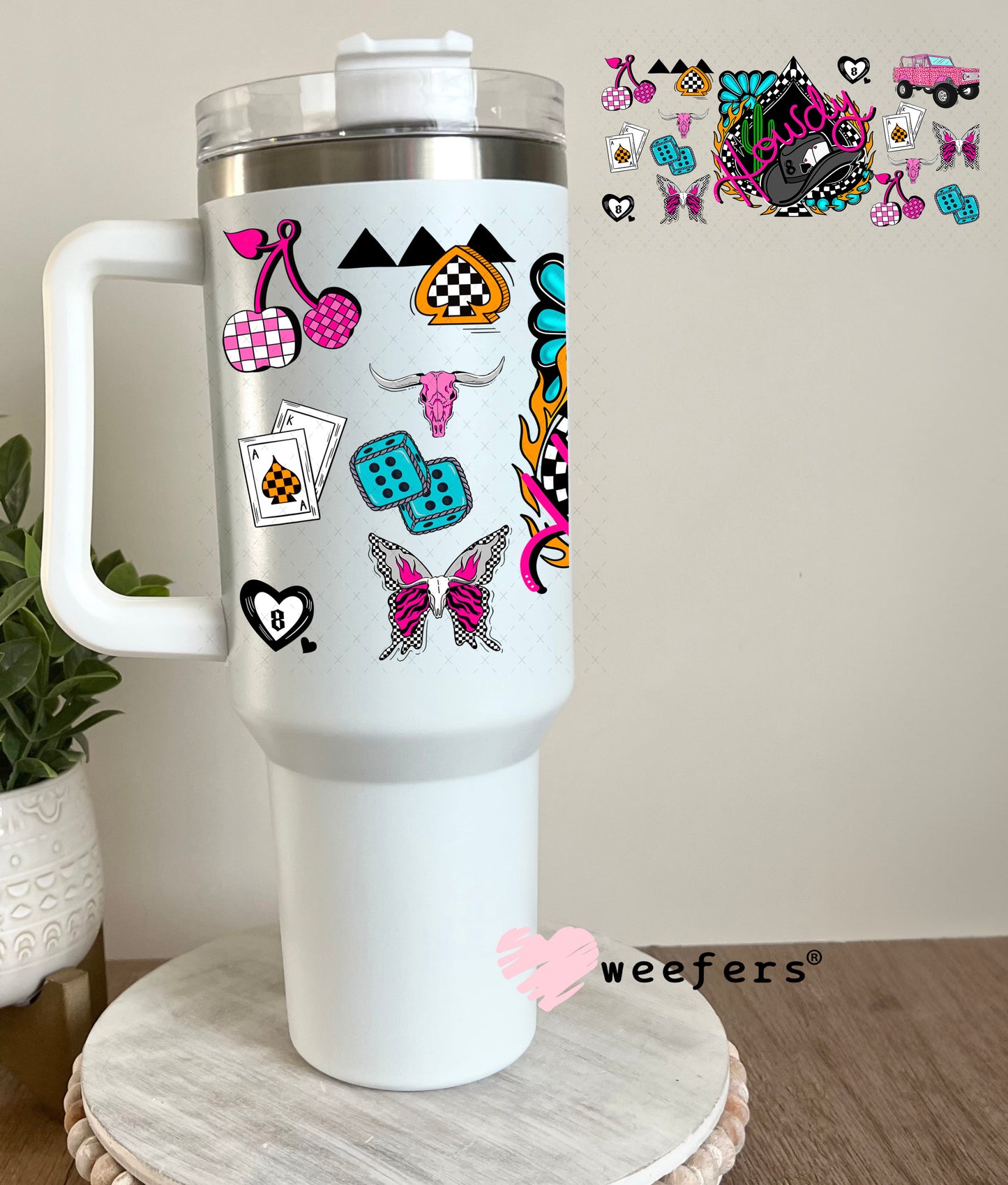 Howdy Bronco UV DTF Cup Wrap - Weefers Exclusive 40oz Tumbler Cup Wrap Weefers