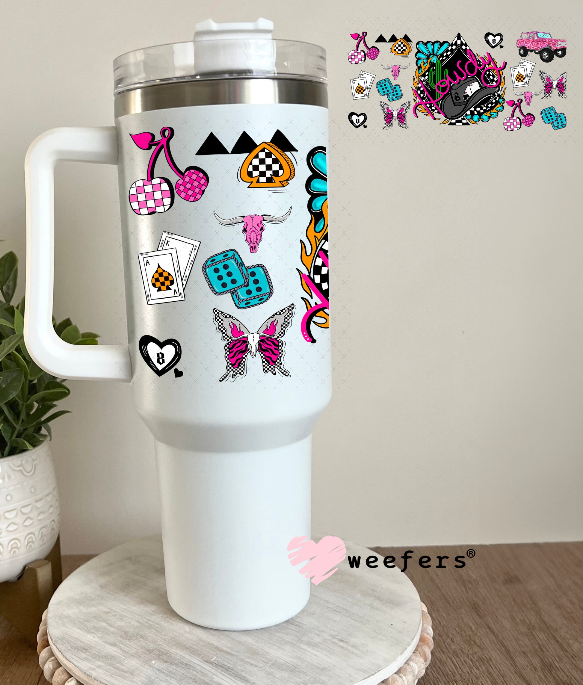 Howdy Bronco UV DTF Cup Wrap - Weefers Exclusive 40oz Tumbler Cup Wrap Weefers