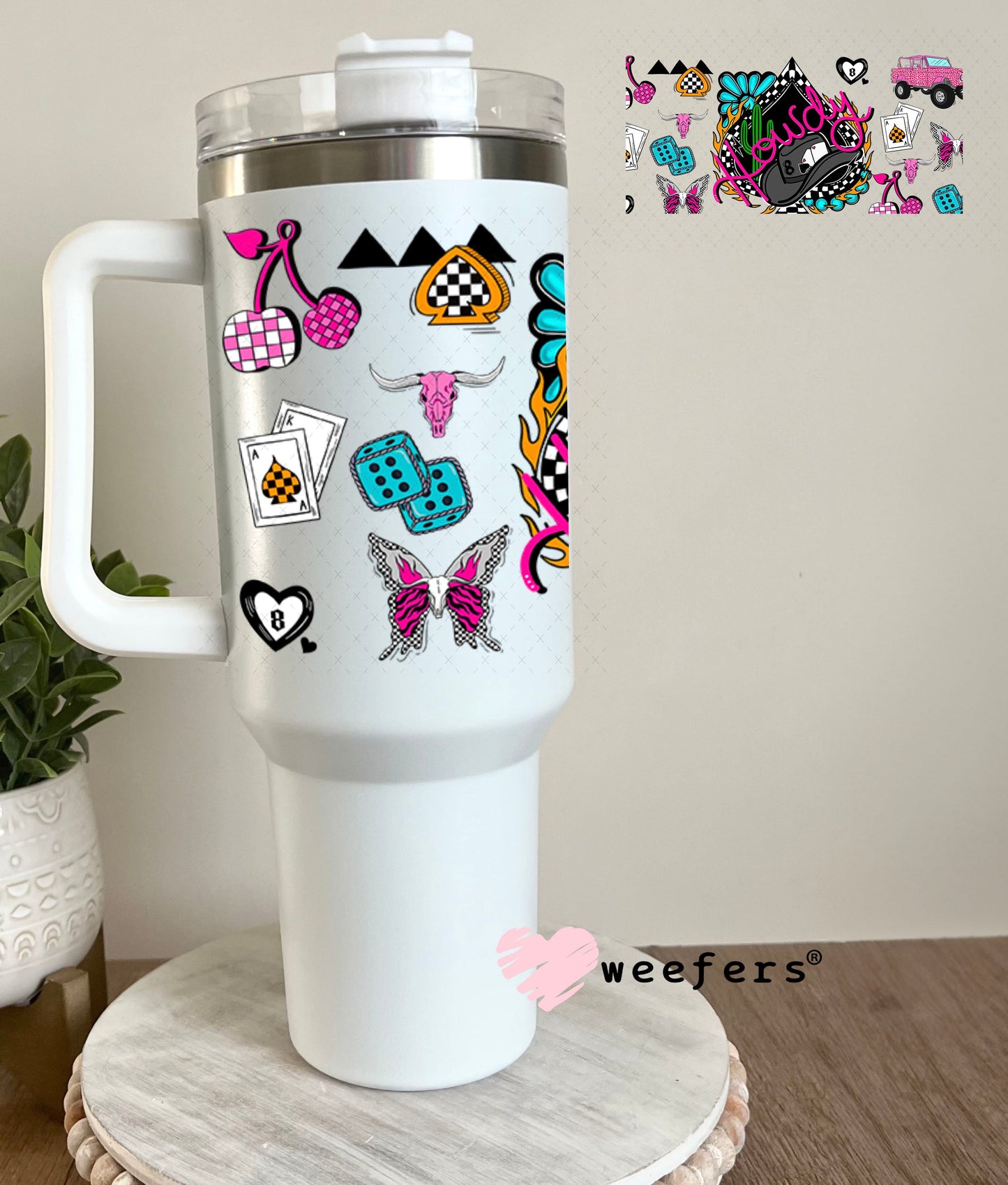 Howdy Bronco UV DTF Cup Wrap - Weefers Exclusive 40oz Tumbler Wrap Weefers