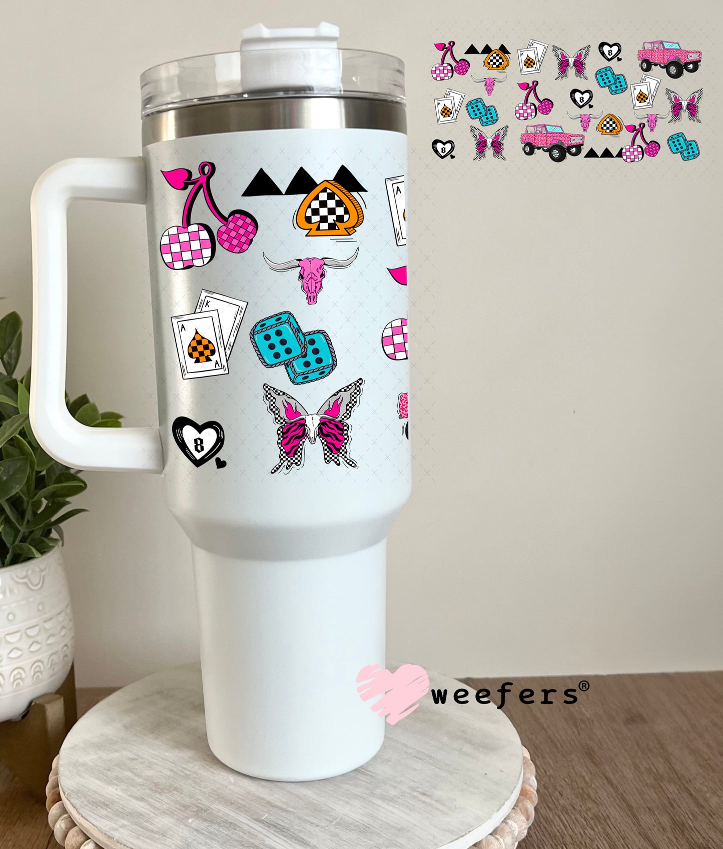 Howdy Bronco Sidekick UV DTF Cup Wrap - Weefers Exclusive 40oz Tumbler Cup Wrap Weefers