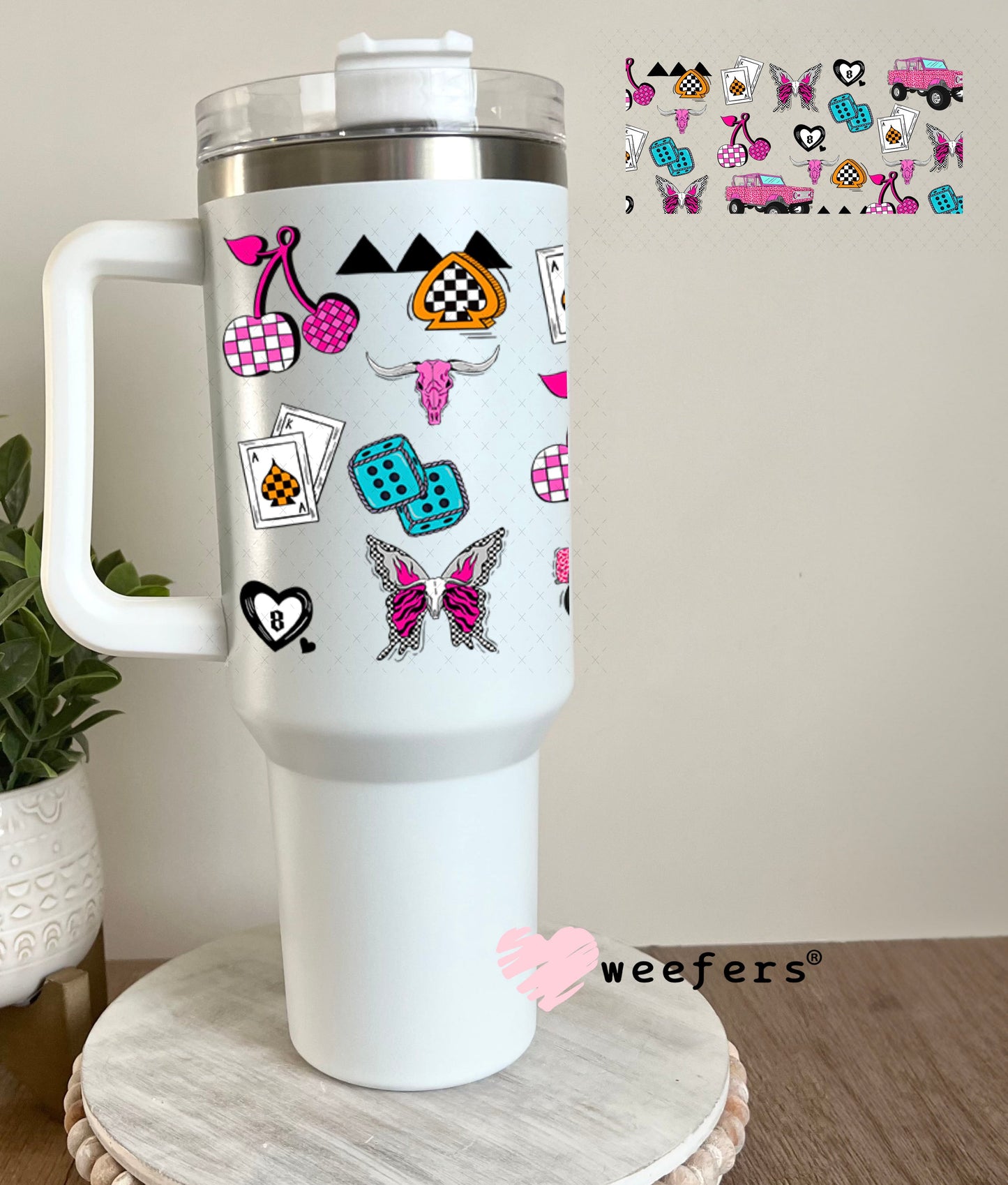 Howdy Bronco Sidekick UV DTF Cup Wrap - Weefers Exclusive 40oz Tumbler Wrap Weefers