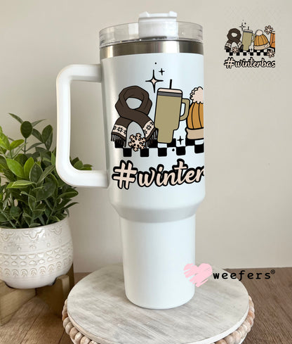 Winter Basics UV DTF Decal 40oz Tumbler Decal Weefers