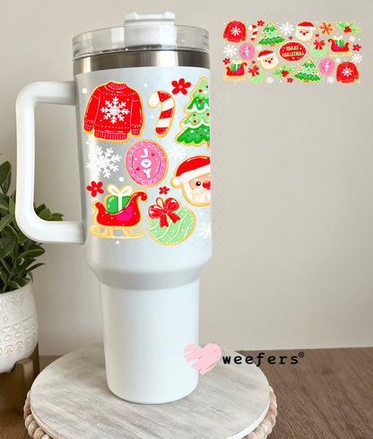 Red Green Merry Christmas UV DTF Cup Wrap 40oz Tumbler Cup Wrap Weefers