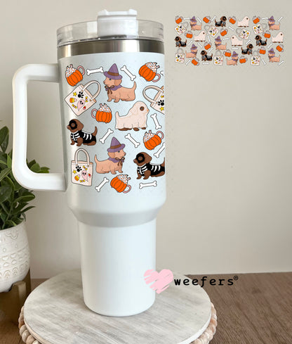 Halloween dog costume friends UV DTF Cup Wrap 40oz Tumbler Cup Wrap Weefers