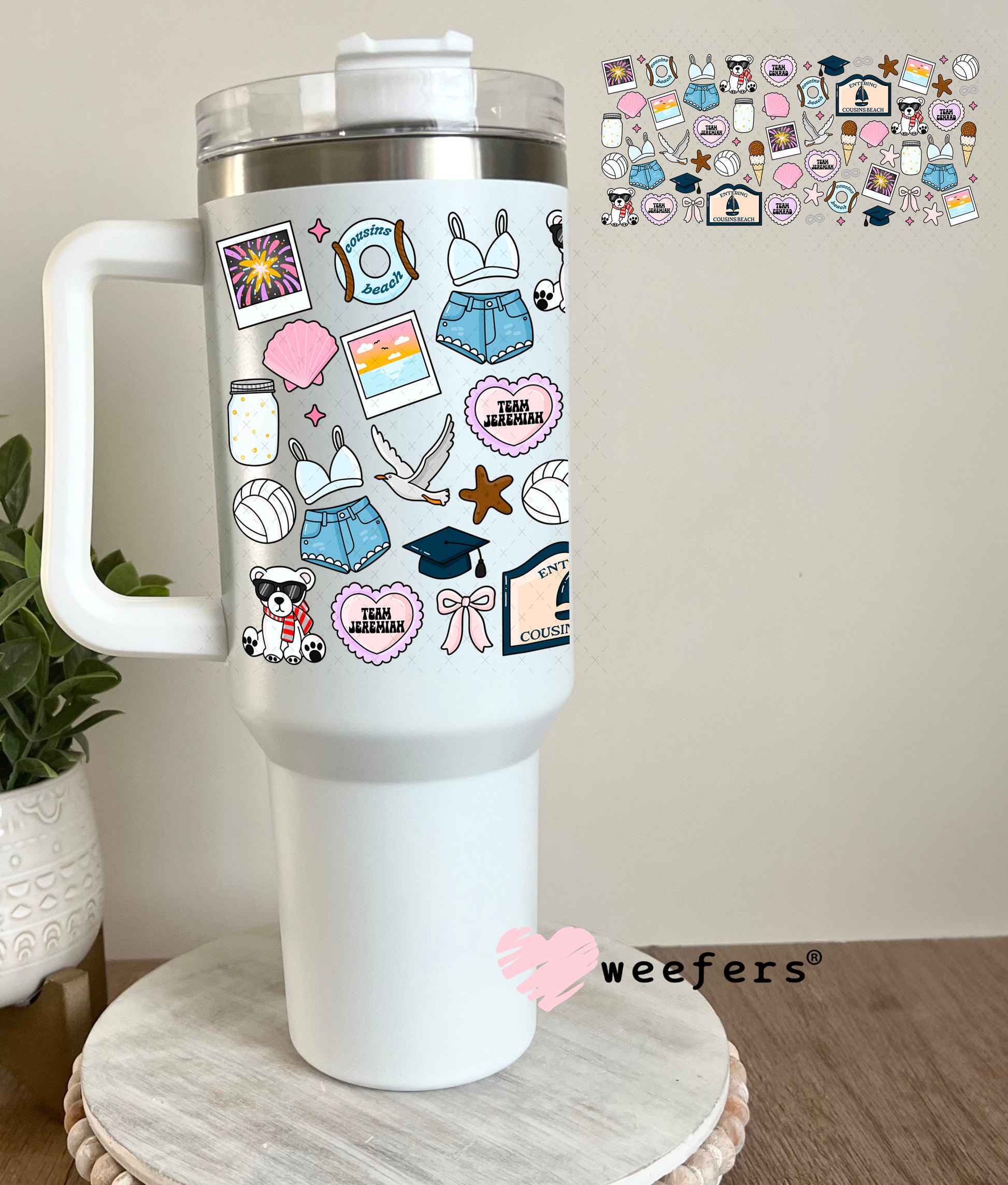 Cousins Favorite Things UV DTF Cup Wrap 40oz Tumbler Cup Wrap Weefers