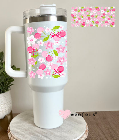 Cherry Blossoms UV DTF Cup Wrap 40oz Tumbler Cup Wrap Weefers