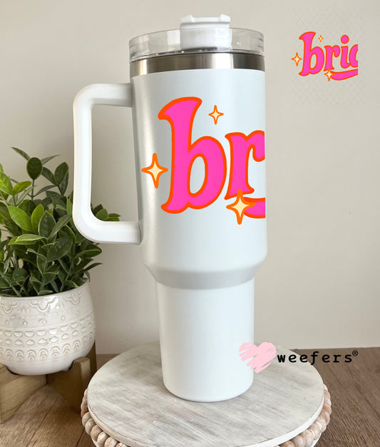 Fuchsia Bride UV DTF Decal 40oz Tumbler Decal Weefers