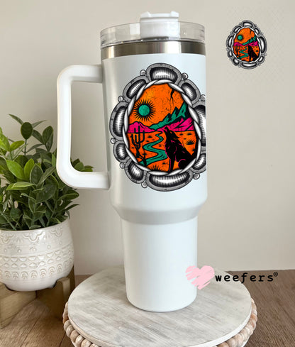 Desert Pendant UV DTF Decal 40oz Tumbler Decal Weefers