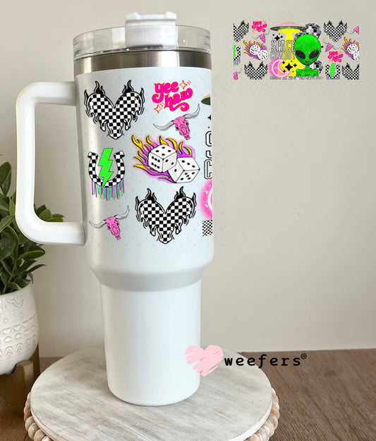 Space Cowboy UV DTF Cup Wrap - Weefers Exclusive 40oz Tumbler Wrap Weefers
