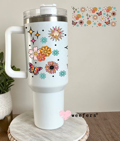 Wild Flowers and Wild Horses Sidekick UV DTF Cup Wrap - Weefers Exclusive 40oz Tumbler Cup Wrap Weefers