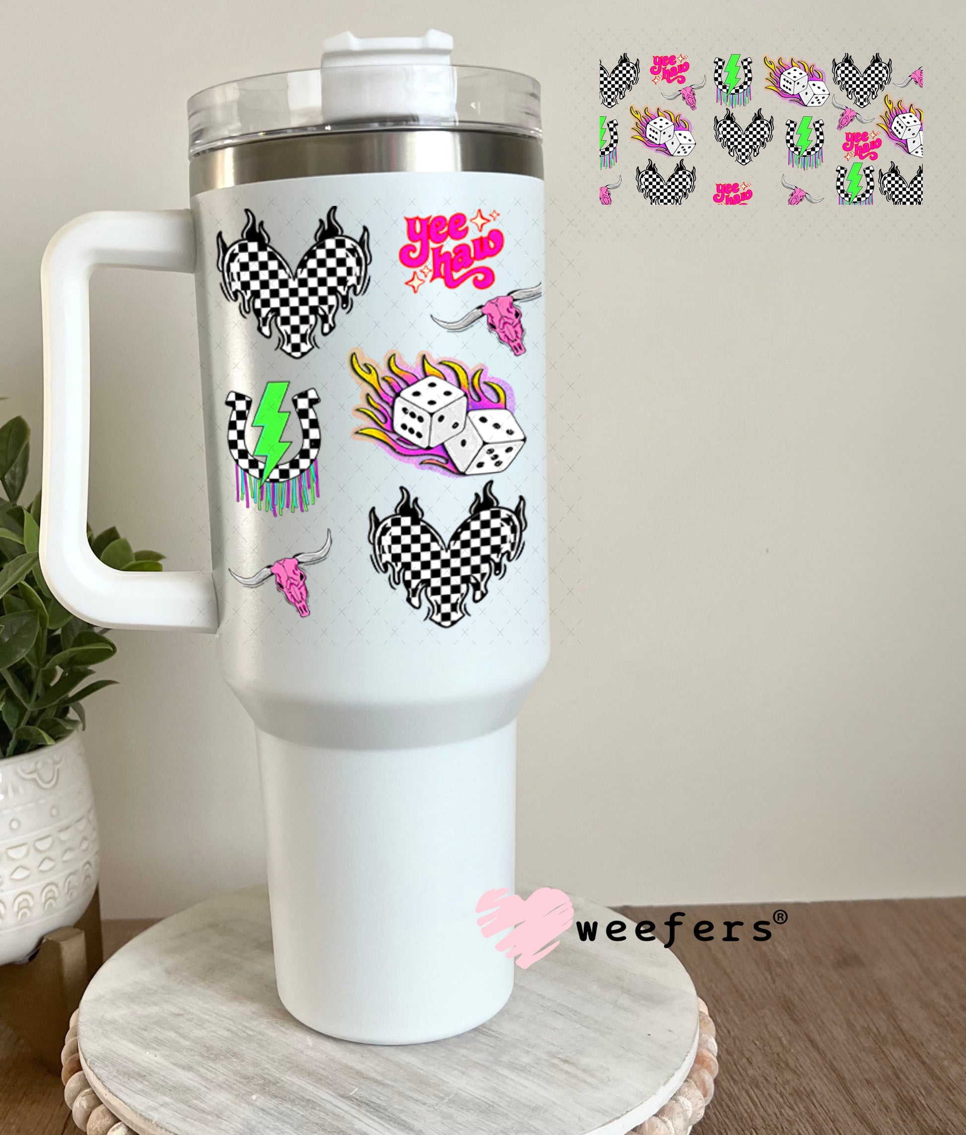 Space Cowboy Sidekick UV DTF Cup Wrap- Weefers Exclusive 40oz Tumbler Wrap Weefers