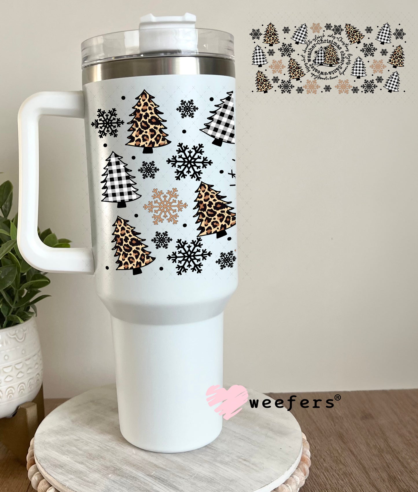 Christmas Weather UV DTF Cup Wrap 40oz Tumbler Cup Wrap Weefers