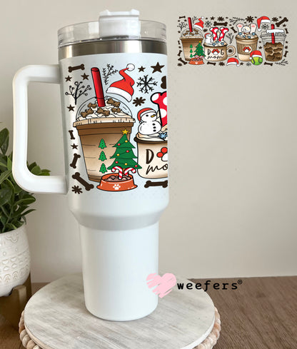 Christmas Coffee Dog Mom UV DTF Cup Wrap 40oz Tumbler Cup Wrap Weefers