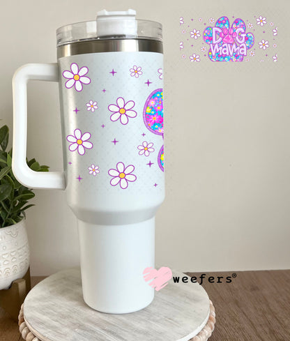 Purple Dog Mama Paw UV DTF Cup Wrap - Weefers® Exclusive 40oz Tumbler Wrap Weefers