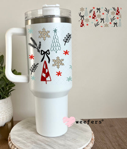 Deck the halls and Not Your Family Sidekick UV DTF Cup Wrap - Weefers Exclusive 40oz Tumbler Wrap Weefers