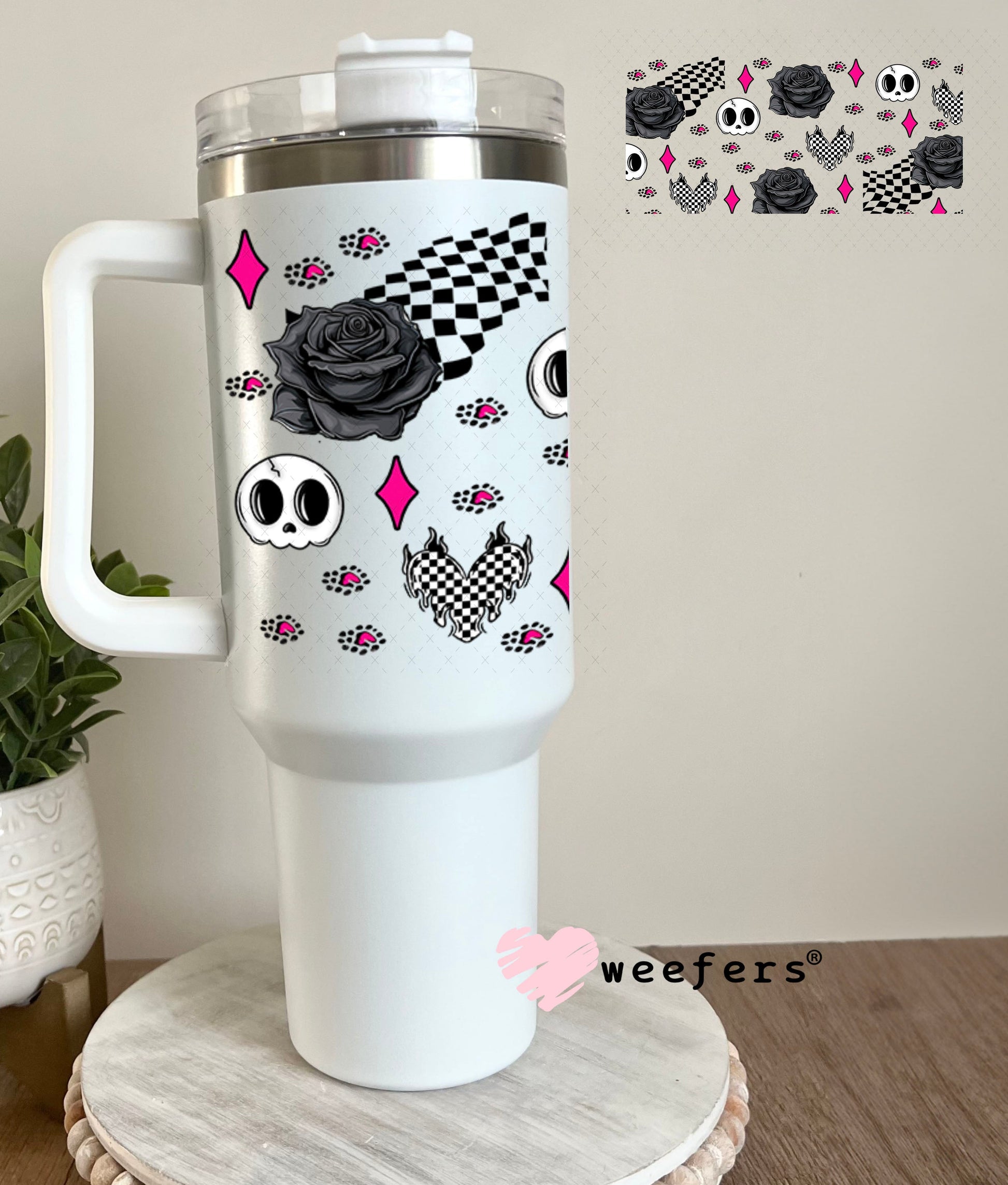 If I Ever Get Rabies You're on my Bite List Sidekick UV DTF Cup Wrap - Weefers® Exclusive 40oz Tumbler Wrap Weefers