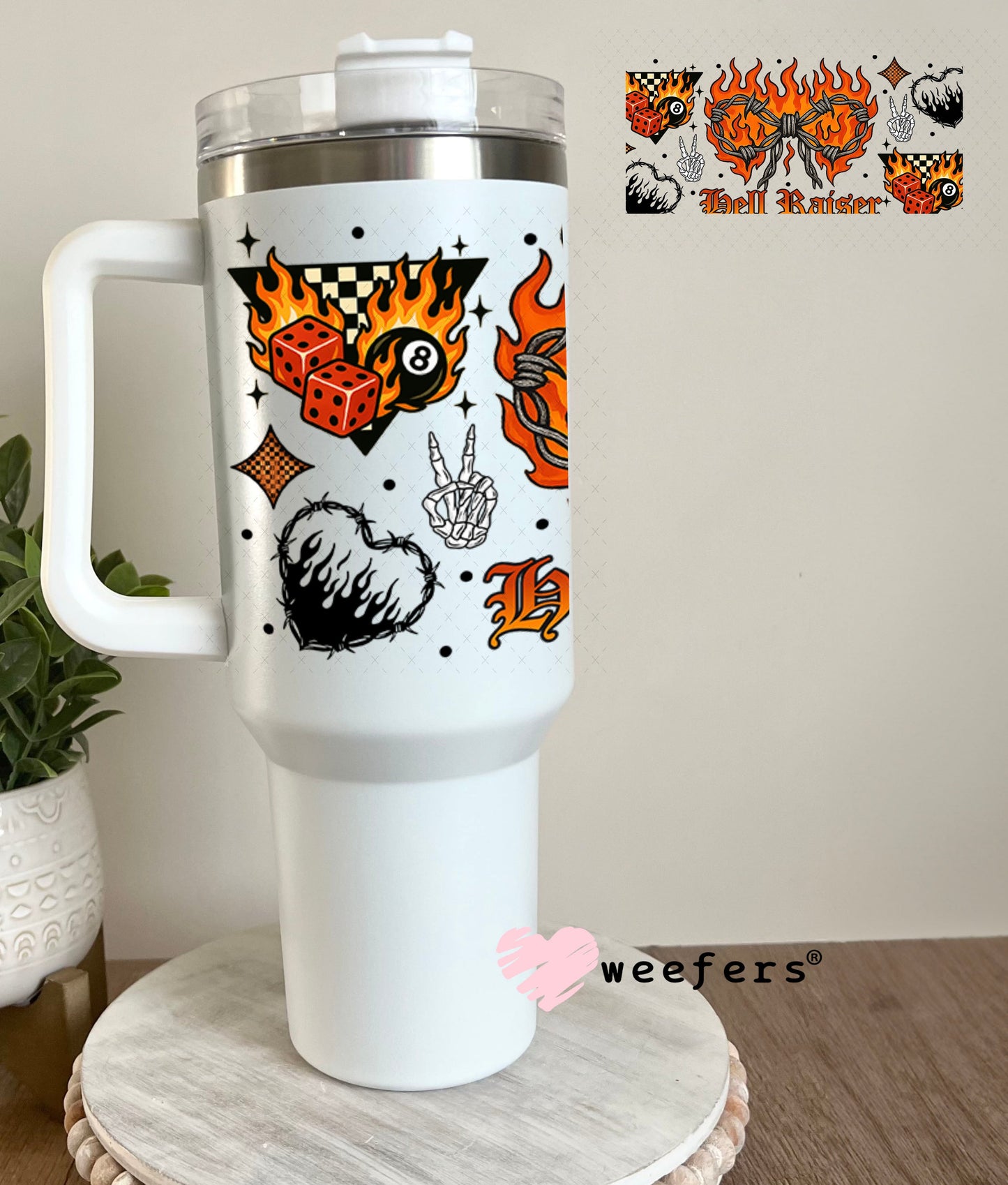 Hell Raiser UV DTF Cup Wrap - Weefers® Exclusive 40oz Tumbler Wrap Weefers
