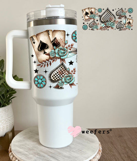 Spades and Aces UV DTF Cup Wrap 40oz Tumbler Cup Wrap Weefers