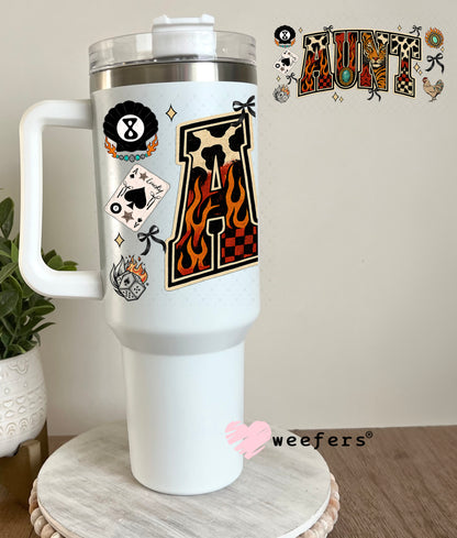 Aunt Tiger UV DTF Cup Wrap - Weefers Exclusive 40oz Tumbler Cup Wrap Weefers