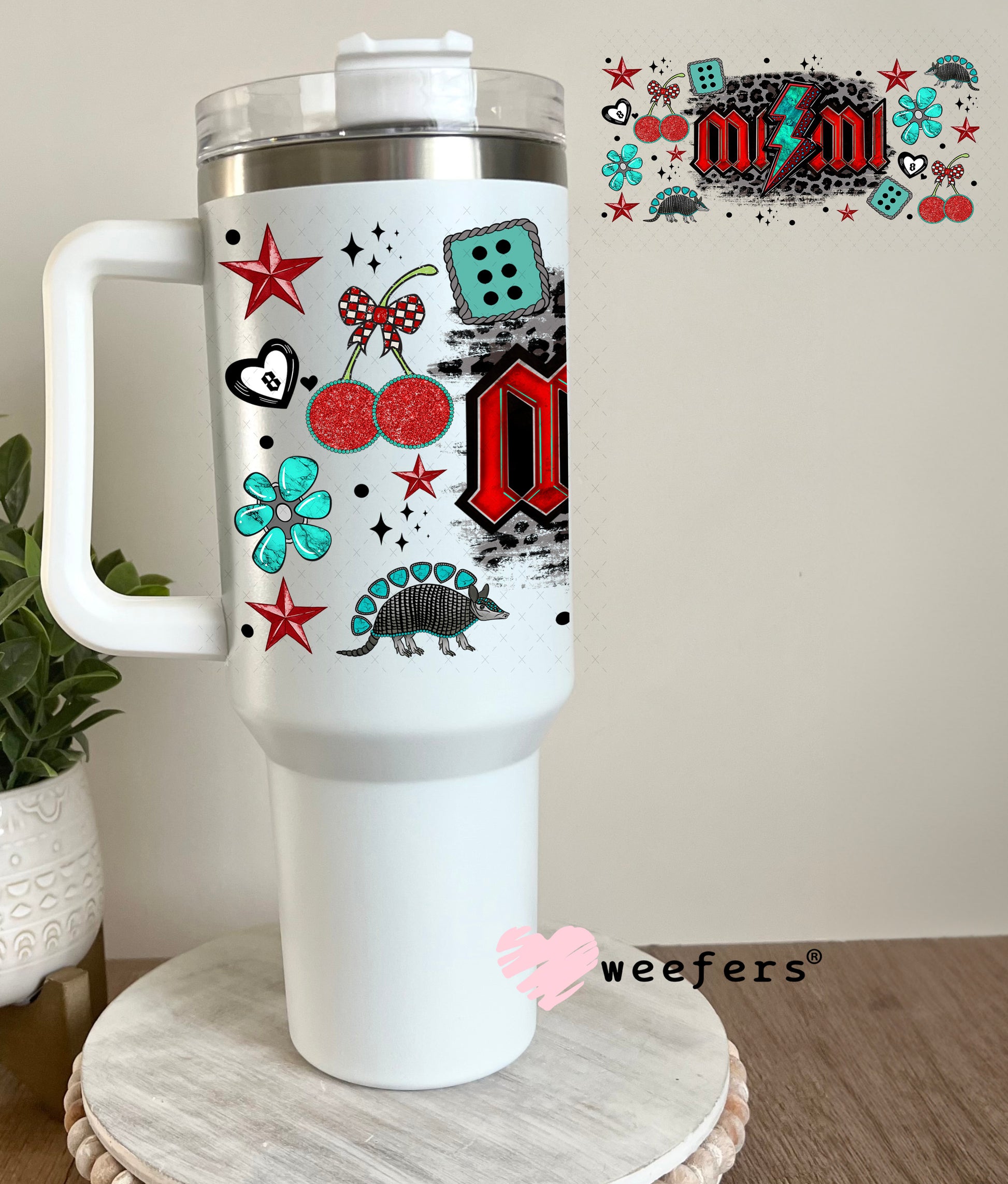 Mimi Yalternative Western UV DTF Cup Wrap - Weefers Exclusive 40oz Tumbler Cup Wrap Weefers