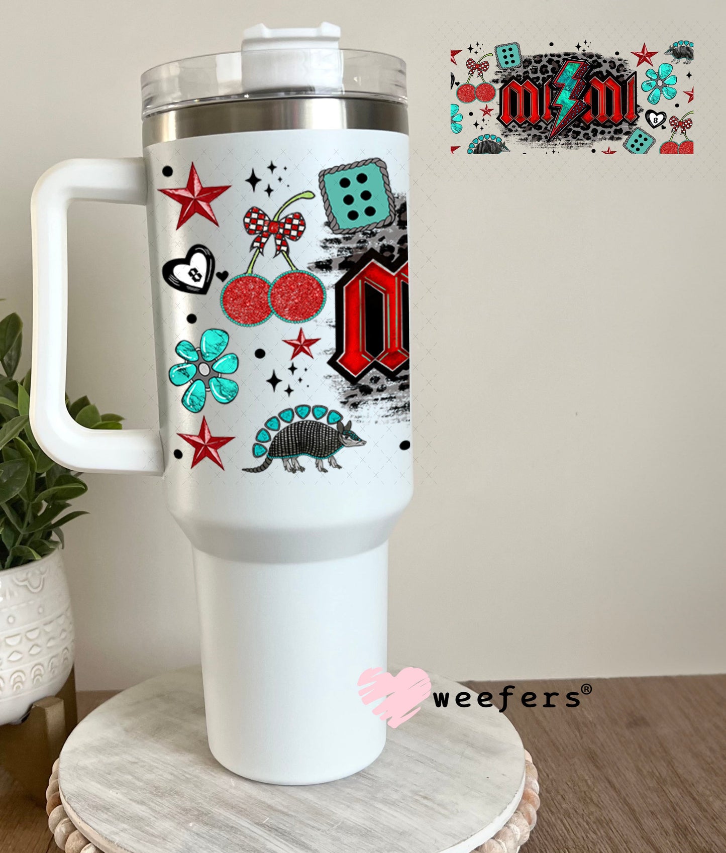 Mimi Yalternative Western UV DTF Cup Wrap - Weefers® Exclusive 40oz Tumbler Wrap Weefers