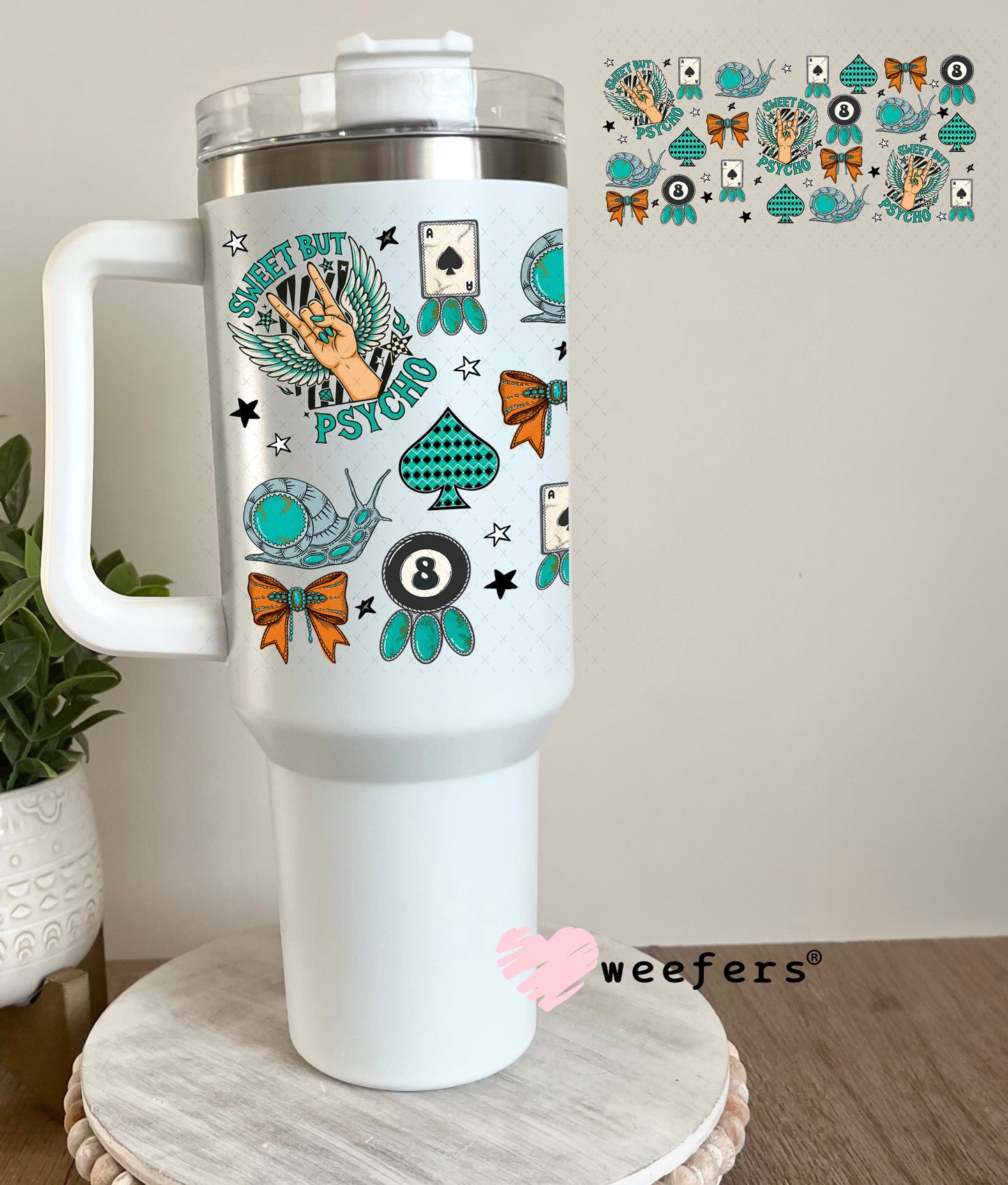 Pew Pew Bless Your Heart Sugar Sidekick UV DTF Cup Wrap - Weefers Exclusive 40oz Tumbler Cup Wrap Weefers