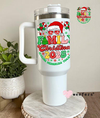 UV DTF Decal - Family Christmas 2025 40oz Tumbler Cup Wrap Weefers