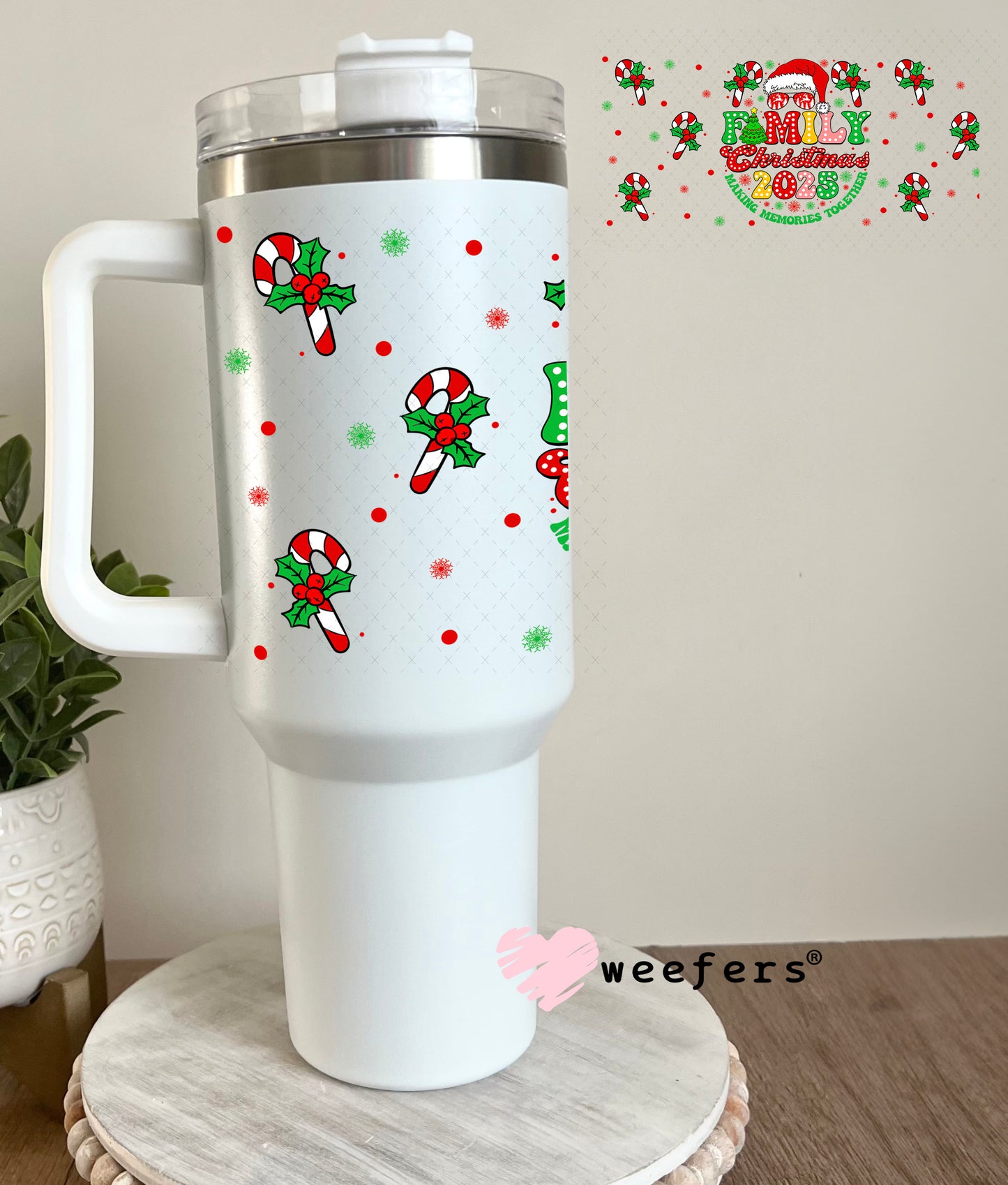 UV DTF Cup Wrap – Family Christmas 2025 - Weefers Exclusive 40oz Tumbler Cup Wrap Weefers