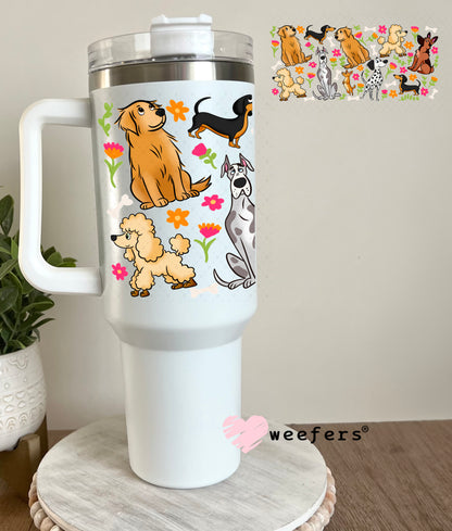UV DTF Cup Wrap – Dog Friends 40oz Tumbler Cup Wrap Weefers