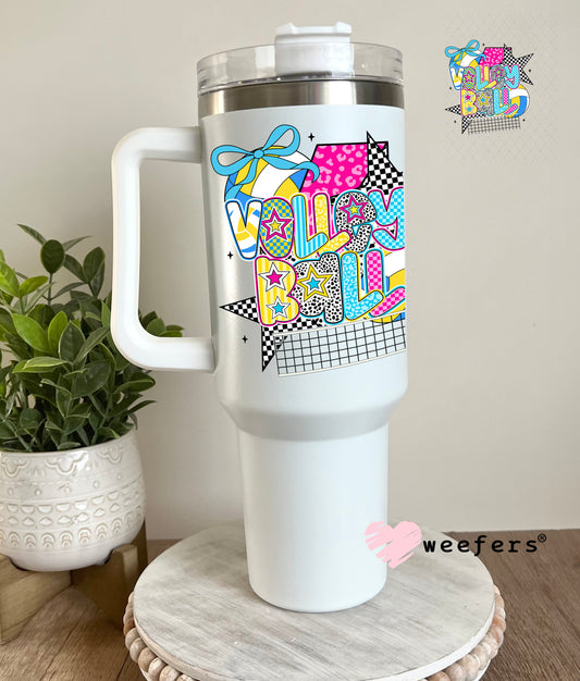 UV DTF Decal - Teach Love Inspire Teal and Magenta 40oz Tumbler Decal Weefers