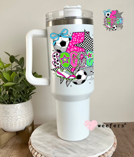 UV DTF Decal - Preppy Soccer 40oz Tumbler Decal Weefers
