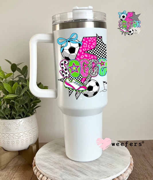 UV DTF Decal - Preppy Soccer 40oz Tumbler Decal Weefers