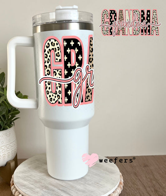 UV DTF Cup Wrap – Cheetah Grandma 40oz Tumbler Cup Wrap Weefers
