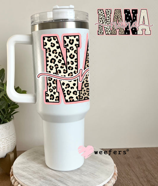 UV DTF Cup Wrap – Cheetah Nana 40oz Tumbler Cup Wrap Weefers