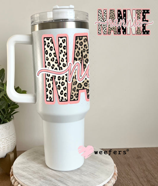 UV DTF Cup Wrap – Cheetah Nannie 40oz Tumbler Cup Wrap Weefers